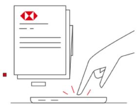 graphic visualising tap of a mobile device