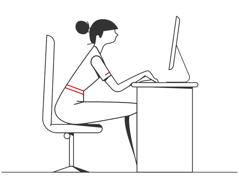 Graphic of a woman browsing the computer Graphic of a woman browsing the computer