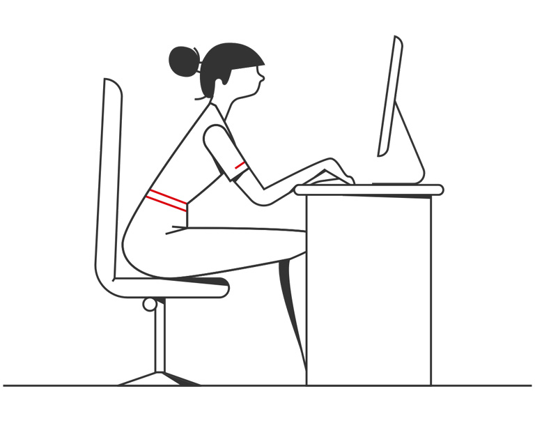 Graphic of a woman browsing the computer
