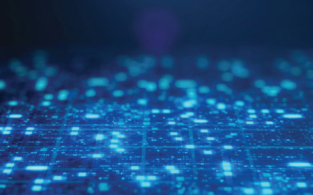 graphic visualising digital data in cyber world