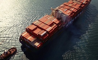 Trade finance : Cargo ship exporting products Trade finance : Cargo ship exporting products